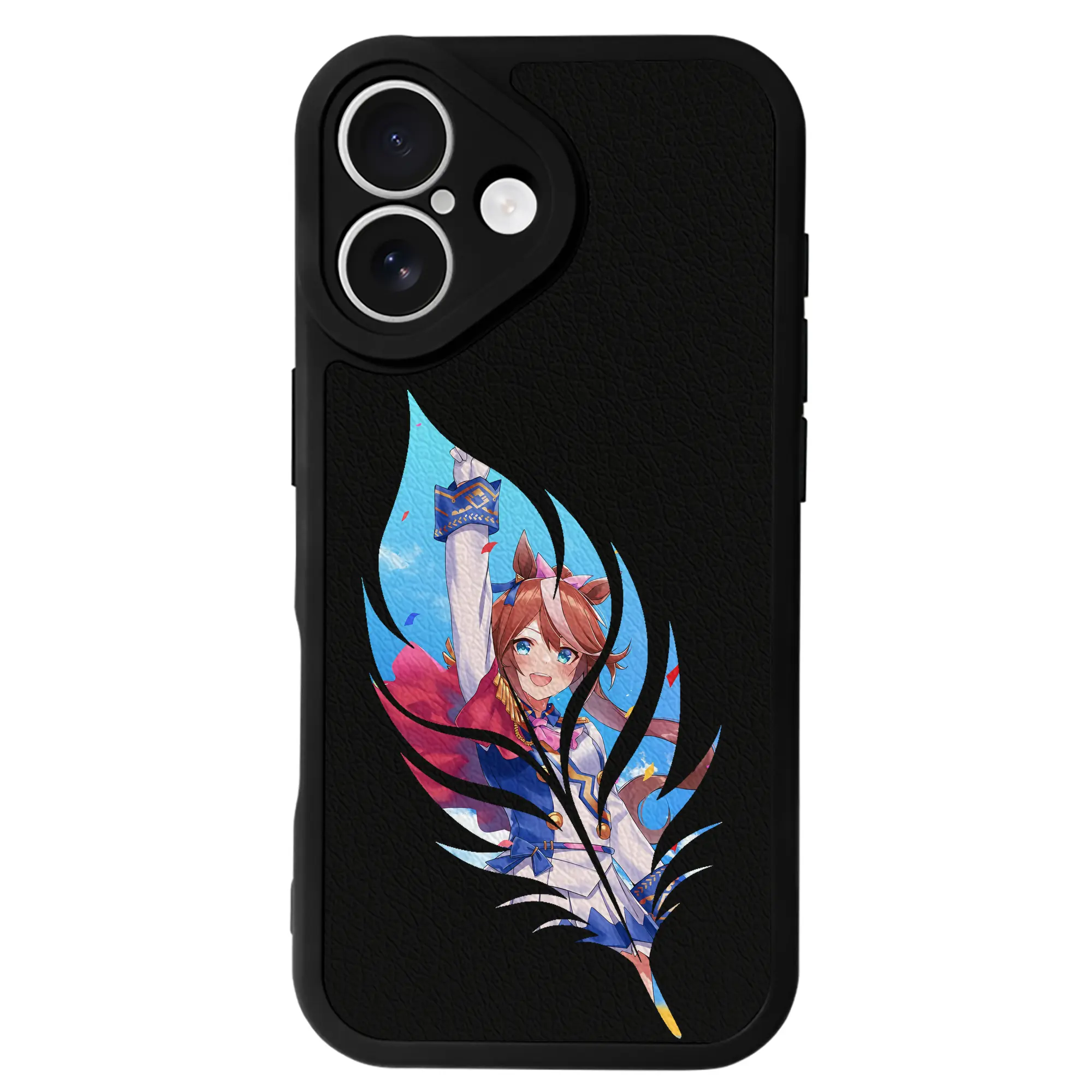 ウマ娘 プリティーダービー グッズ トウカイテイオー - IPhone 16シリーズ対応 ・ シリコンスマホケース ・ レザー調 ・ 高精度フィット ・ 耐衝撃 ・ ワイヤレス充電対応 ・ 精密カット